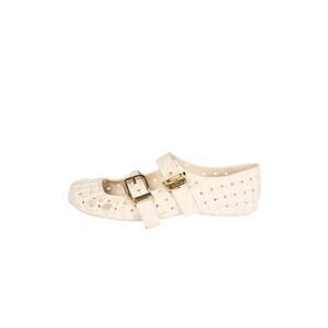 BOTTEGA VENETA Off White Rubber Mary Jane Flats Size 37